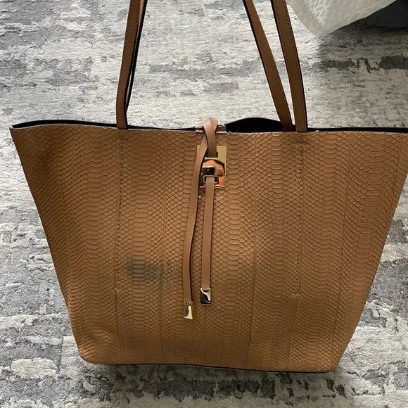 Michael Kors Collection Snake Skin Python Peanut Tote Bag - Picture 12 of 16